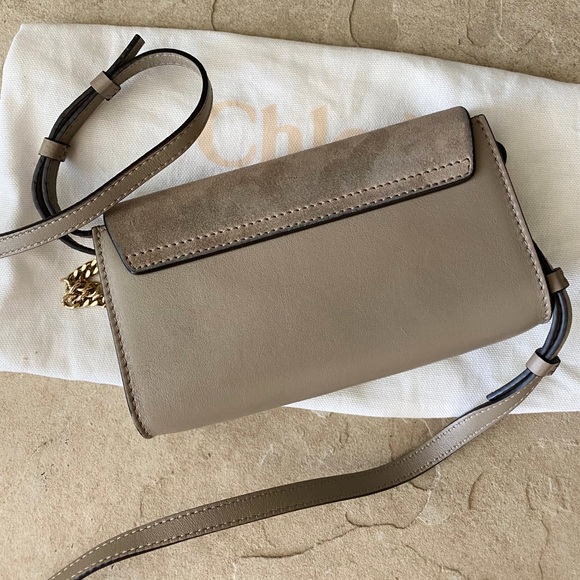 SOLD Chloé Faye Mini Wallet Crossbody Motty Grey - Picture 8 of 15